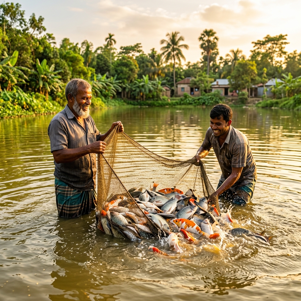 পোনা সংগ্রহ ও বিতরণ